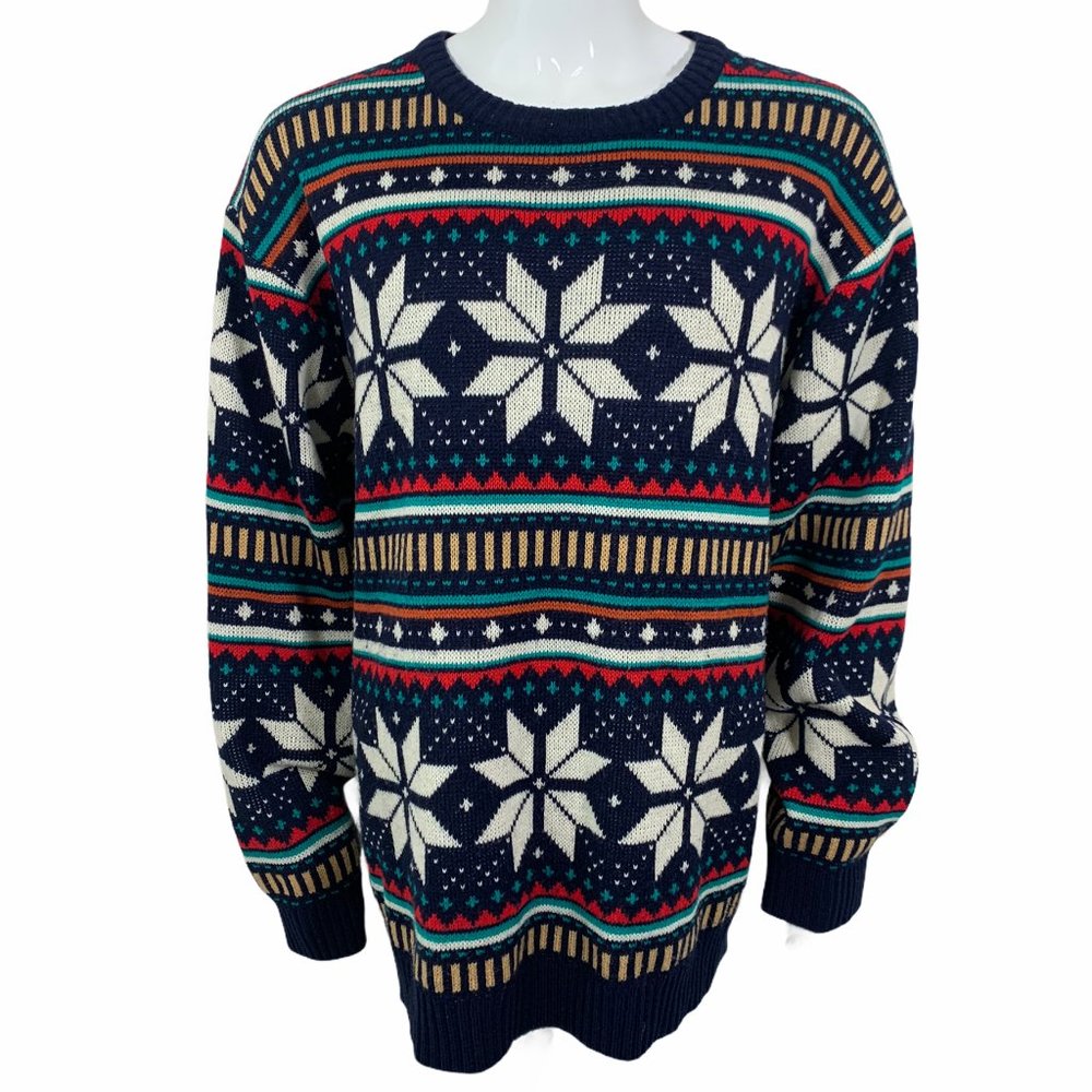 Black Smith Men's Snow Flake Chistmas Sweater XXXL